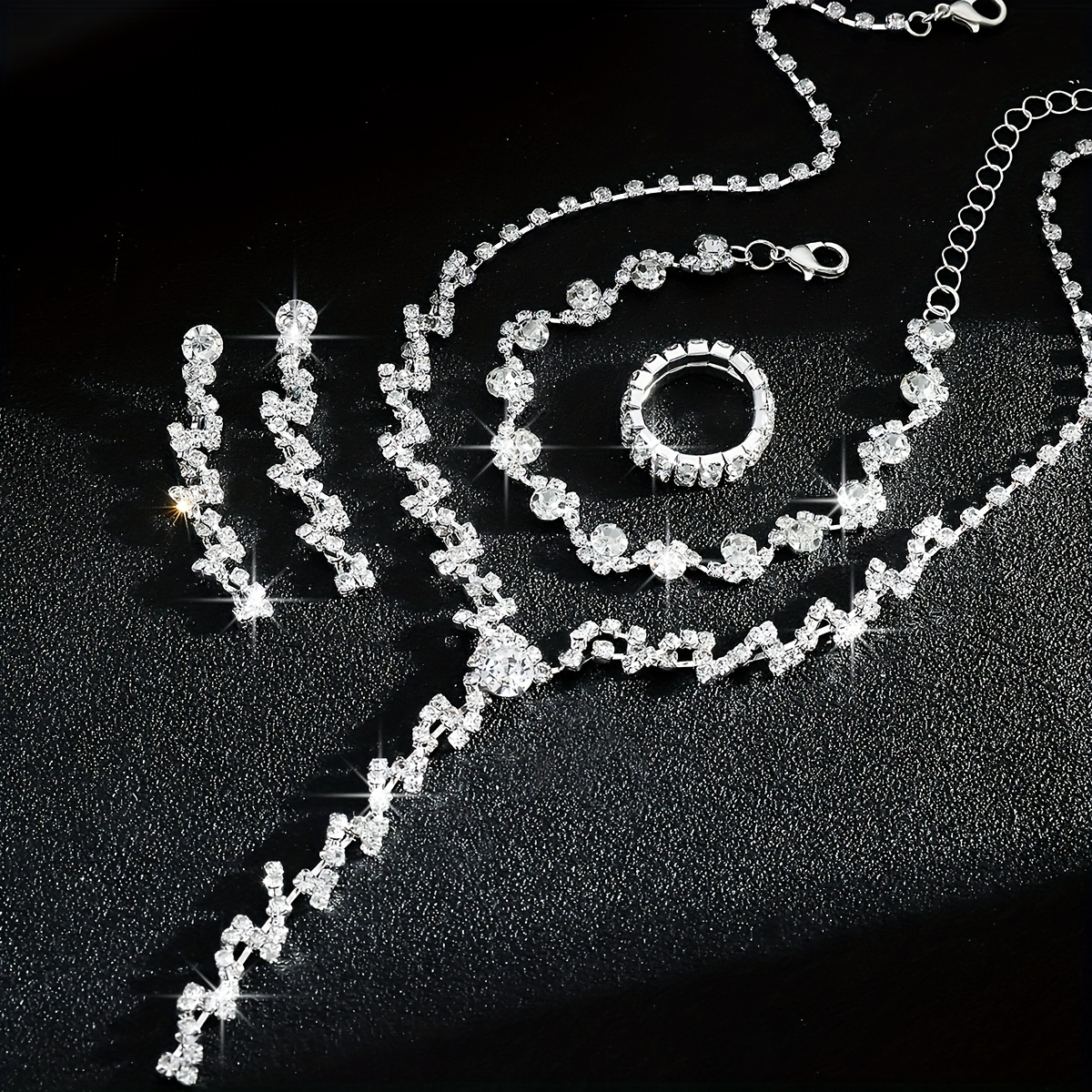 Geometric Irregular Jewelry Set for Bridal Wedding